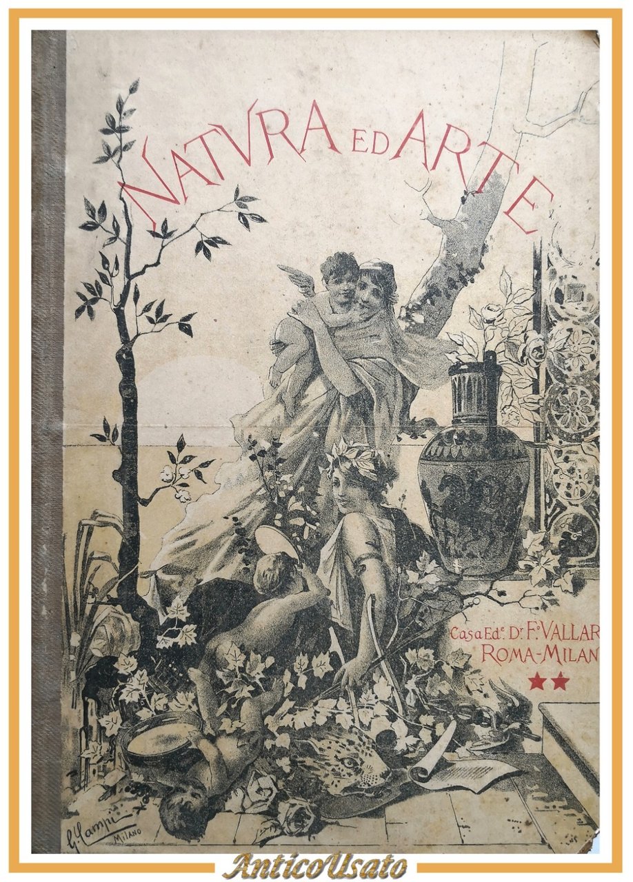 NATURA ED ARTE 1907 1908 annata completa Francesco Vallardi Libro …