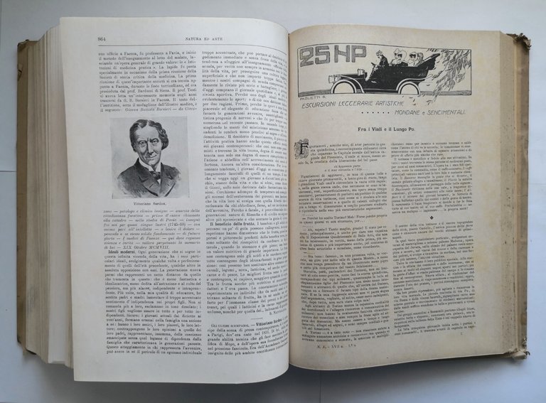 NATURA ED ARTE 1907 1908 annata completa Francesco Vallardi Libro …