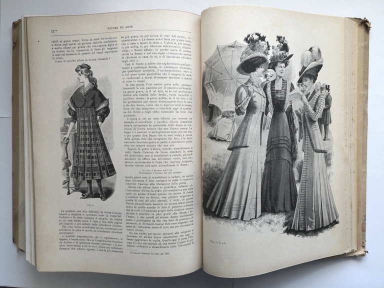 NATURA ED ARTE 1907 1908 annata completa Francesco Vallardi Libro …