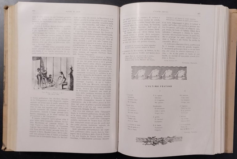 NATURA ED ARTE rivista 1906 - 1907 Vallardi Libro 12 …