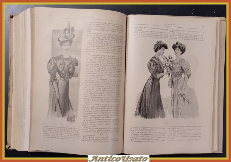 NATURA ED ARTE rivista 1906 - 1907 Vallardi Libro 12 …