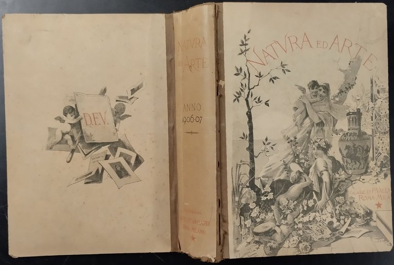 NATURA ED ARTE rivista 1906 - 1907 Vallardi Libro 12 …