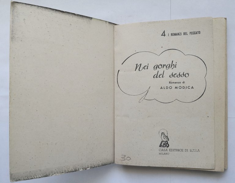 NEI GORGHI DEL SESSO di Aldo Modica 1947 i romanzi …