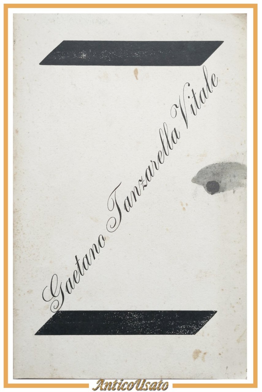 NEL I ANNIVERSARIO DELLA MORTE DI GAETANO TANZARELLA VITALE 1911 …