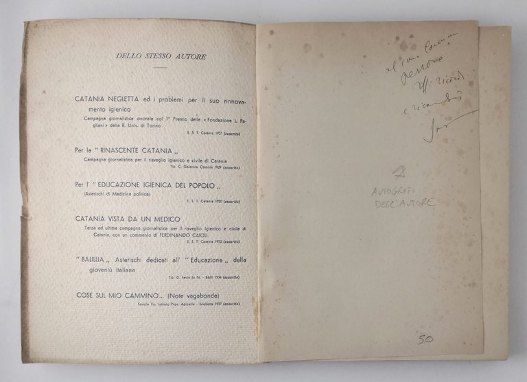 NEL SOLCO DELLA SCUOLA FASCISTA di Giuseppe Sangiorgi 1941 Autografo …