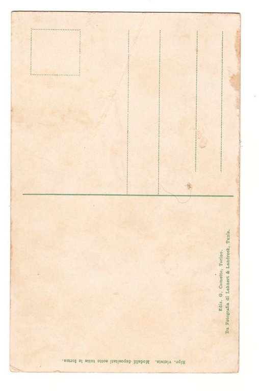 Nella Libia Italiana Domanda d'amore Cartolina Colonialismo Originale Vintage