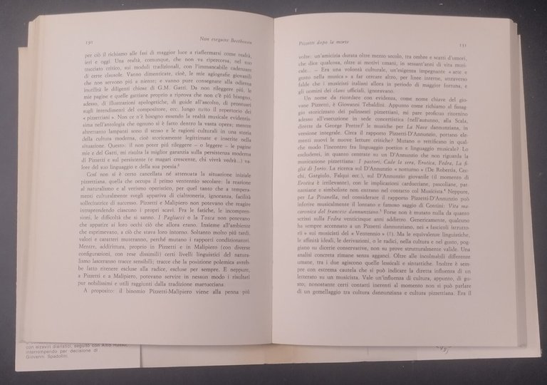 NON ESEGUIRE BEETHOVEN E ALTRI SCRITTI di Gianandrea Gavazzeni 1974 …