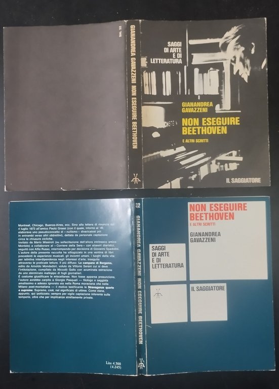 NON ESEGUIRE BEETHOVEN E ALTRI SCRITTI di Gianandrea Gavazzeni 1974 …