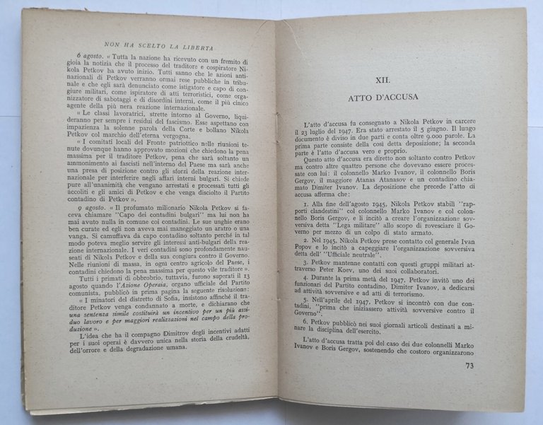 NON HA SCELTO LA LIBERTÀ il caso Petkov di Michael …