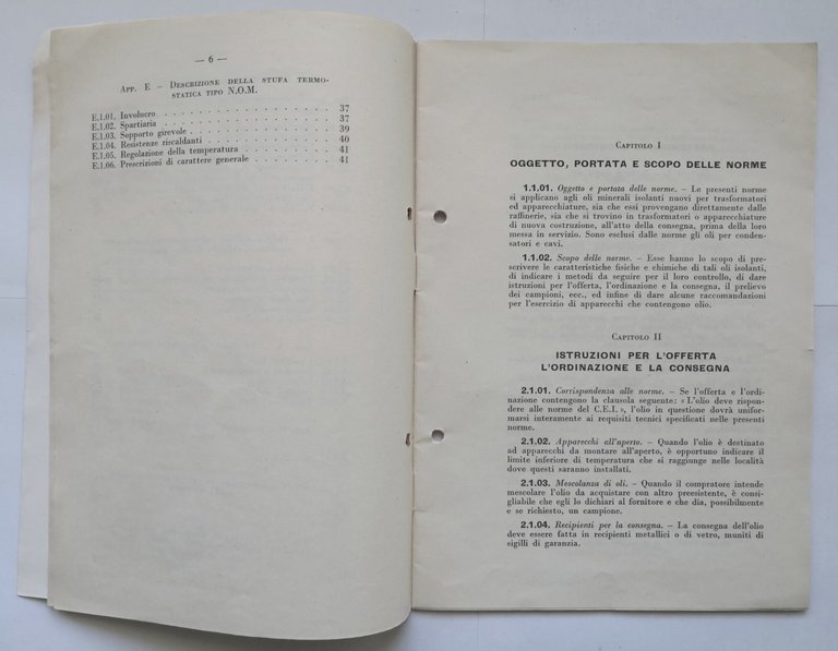 NORME PER GLI OLI ISOLANTI TRASFORMATORI E APPARECCHIATURE ELETTRICHE 1953 …