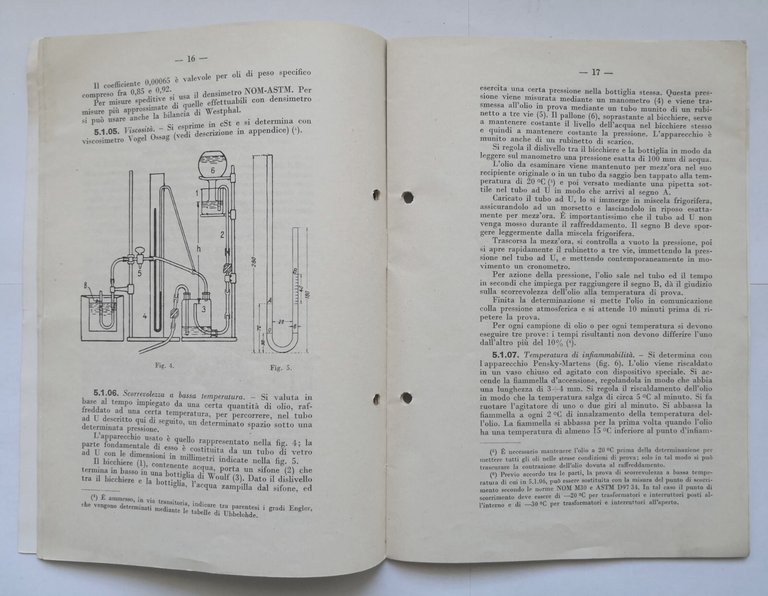 NORME PER GLI OLI ISOLANTI TRASFORMATORI E APPARECCHIATURE ELETTRICHE 1953 …