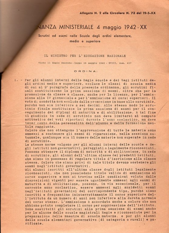 NORME RELATIVE LEZIONI EDUCAZIONE FISICA 1942 Gioventù italiana Littorio Libro