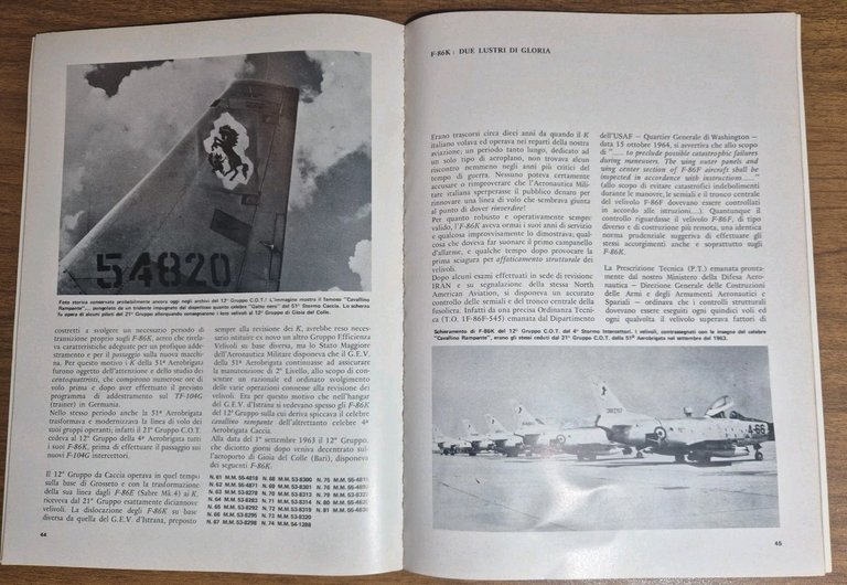 NORTH AMERICAN FIAT F-86K di Nicola Malizia 1975 edizioni Bizzarri …