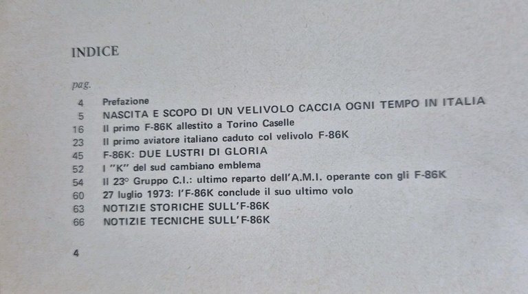 NORTH AMERICAN FIAT F-86K di Nicola Malizia 1975 edizioni Bizzarri …