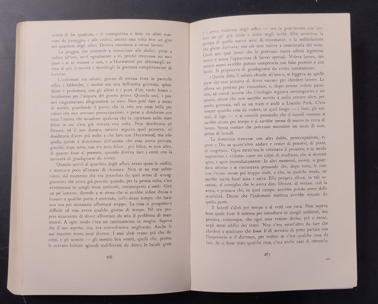 NOSTRA SORELLA CARRIE di Theodore Dreiser 1954 Einaudi Libro romanzo …