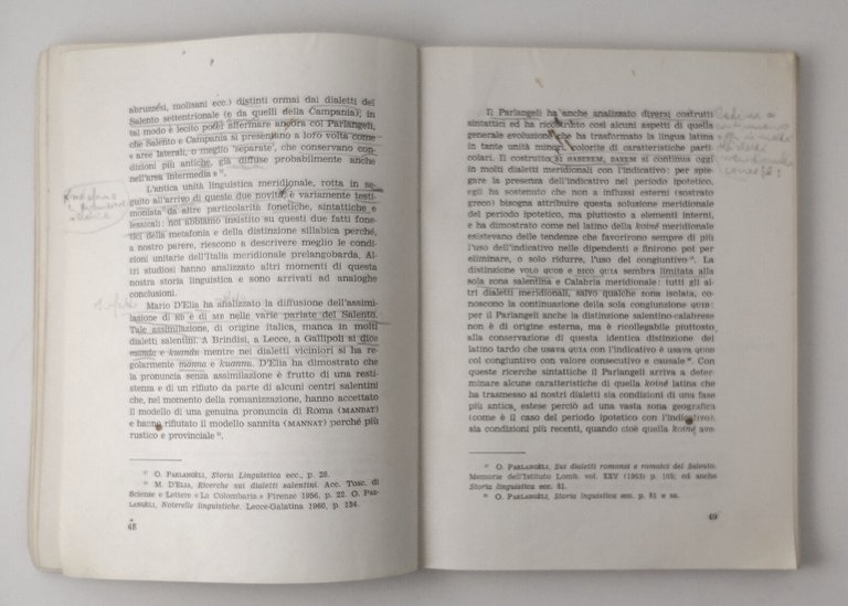 NOTE DI STORIA LINGUISTICA SALENTINA di P G B Mancarella …