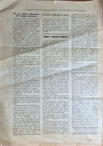 NOTIZIARIO DI INFORMAZIONI DEL COMITATO NAZIONALE MUNIZIONAMENTO 02 1917 Rivista