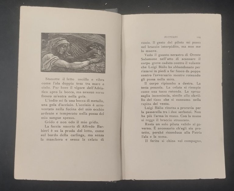NOTTURNO di Gabriele D'Annunzio 1921 Fratelli Treves Libro 41 migliaio