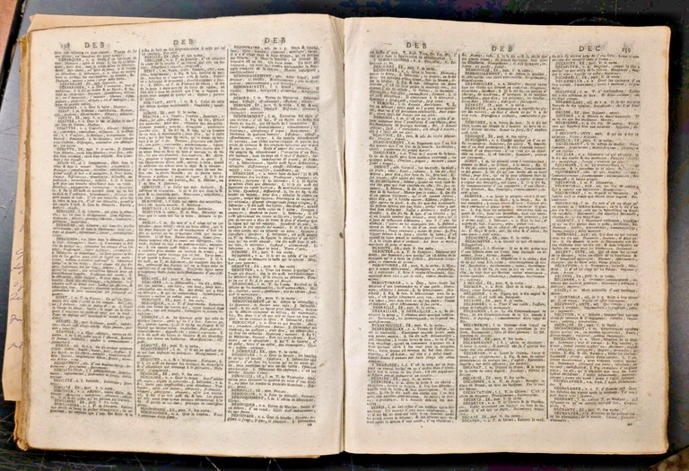 NOUVEAU DICTIONNAIRE FRANCOIS ITALIEN TOME 1 di De Villeneuve 1796 …