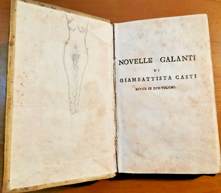 NOVELLE GALANTI DELL'ABATE GIAMBATTISTA CASTI tomo VI 1808 Nobile editore …