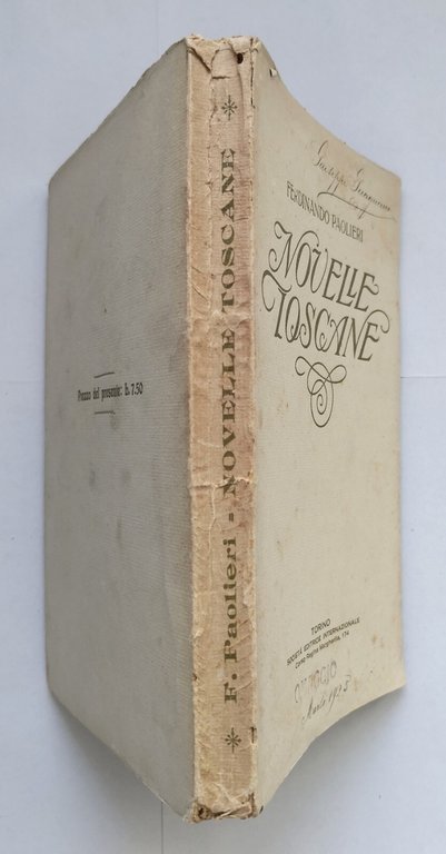 NOVELLE TOSCANE di Ferdinando Paolieri 1922 Libro illustrato Carlo Chiostri …