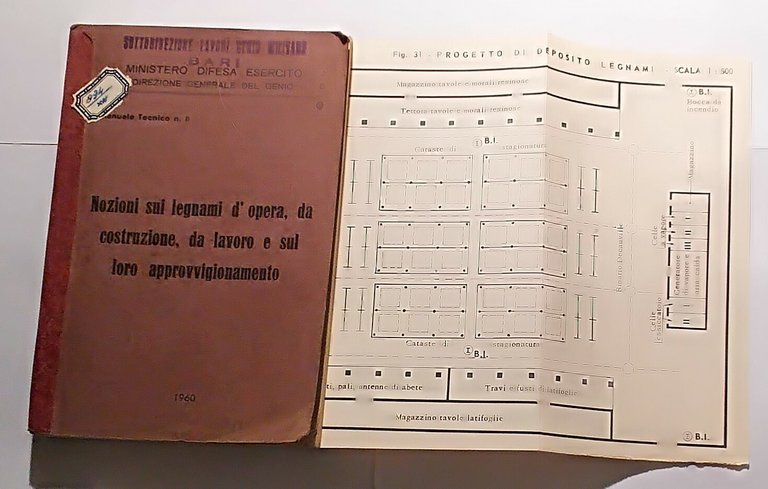 NOZIONI LEGNAMI D'OPERA COSTRUZIONE LAVORO E LORO APPROVIGIONAMENTO 1960 legno