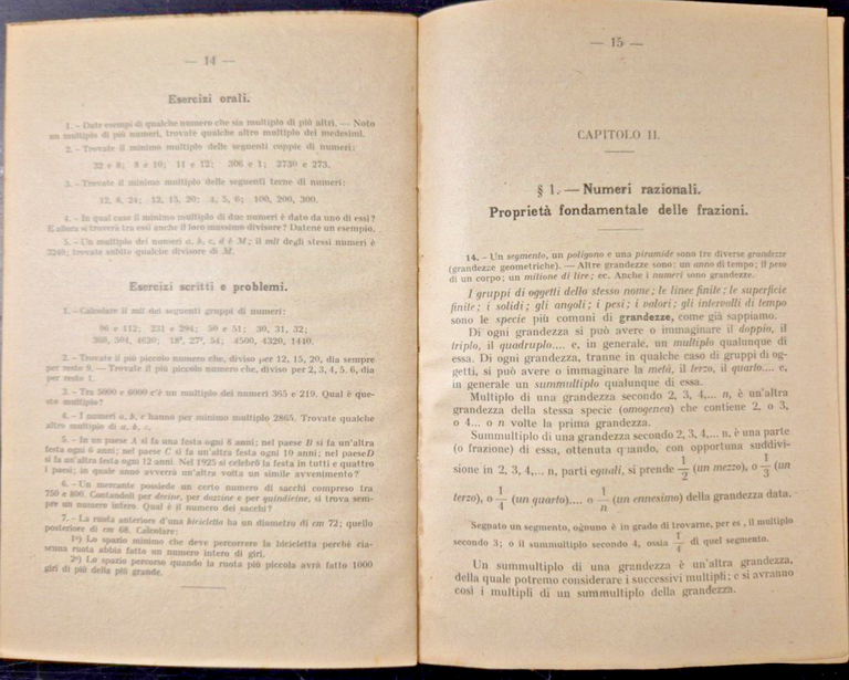 NOZIONI PRATICHE DI ARITMETICA GEOMETRIA Volume 2 Bettini Ciamberlini 1926 …