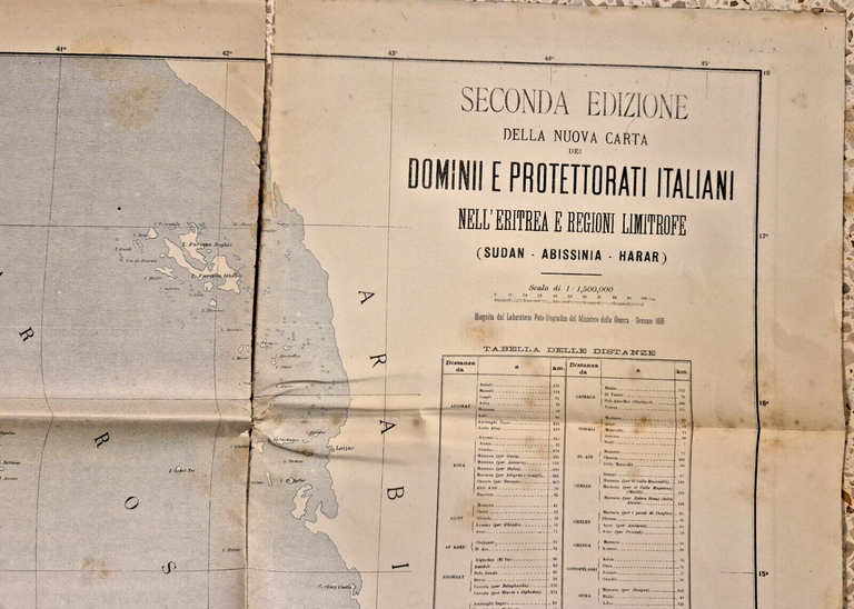NUOVA CARTA DEI DOMINI E PROTETTORATI ITALIANI IN ERITREA 1895 …