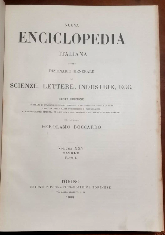 NUOVA ENCICLOPEDIA ITALIANA di Gerolamo Boccardo 1875 COMPLETA 31 volumi …