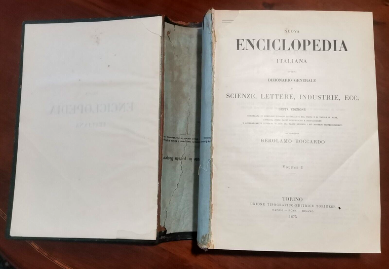 NUOVA ENCICLOPEDIA ITALIANA di Gerolamo Boccardo 1875 COMPLETA 31 volumi …