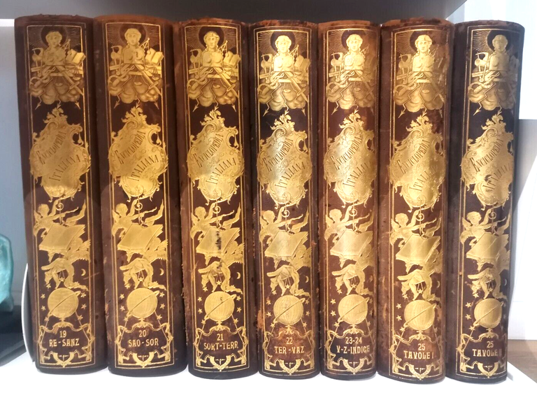 NUOVA ENCICLOPEDIA ITALIANA di Gerolamo Boccardo 1875 COMPLETA 31 volumi …