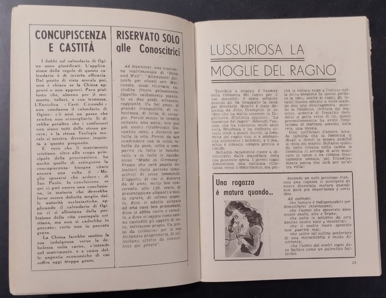 NUOVA SELEZIONE SESSUALE ANNO II NUMERO 10 MAGGIO 1951 Rivista …
