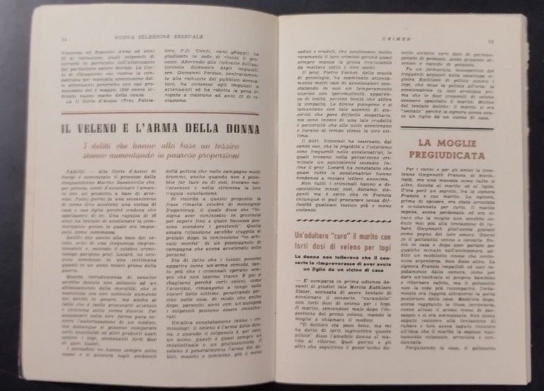 NUOVA SELEZIONE SESSUALE ANNO II NUMERO 10 MAGGIO 1951 Rivista …