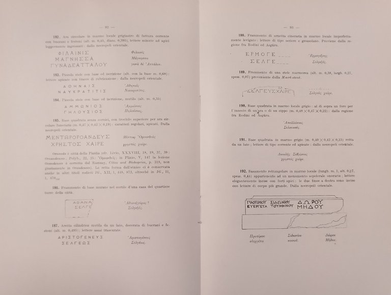 NUOVA SILLOGE EPIGRAFICA DI RODI E COS Amedeo Maiuri 1923 …
