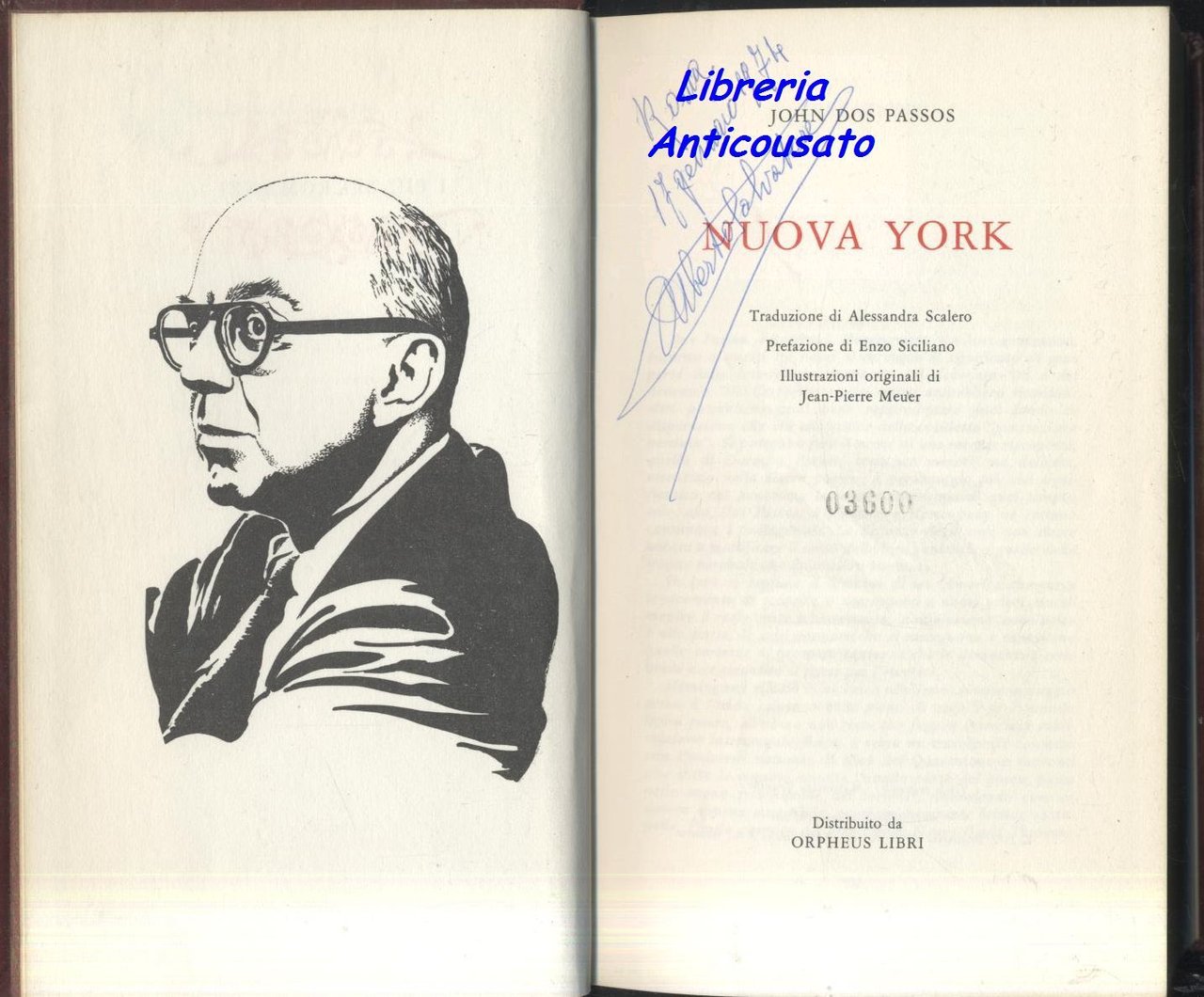 NUOVA YORK di John Dos Passos 1972 Orpheus libro illustrato …
