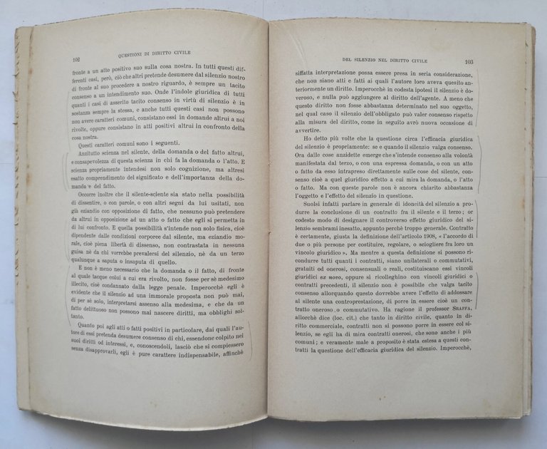 NUOVE QUESTIONI DI DIRITTO CIVILE Gabba 2 volumi 1912 Fratelli …