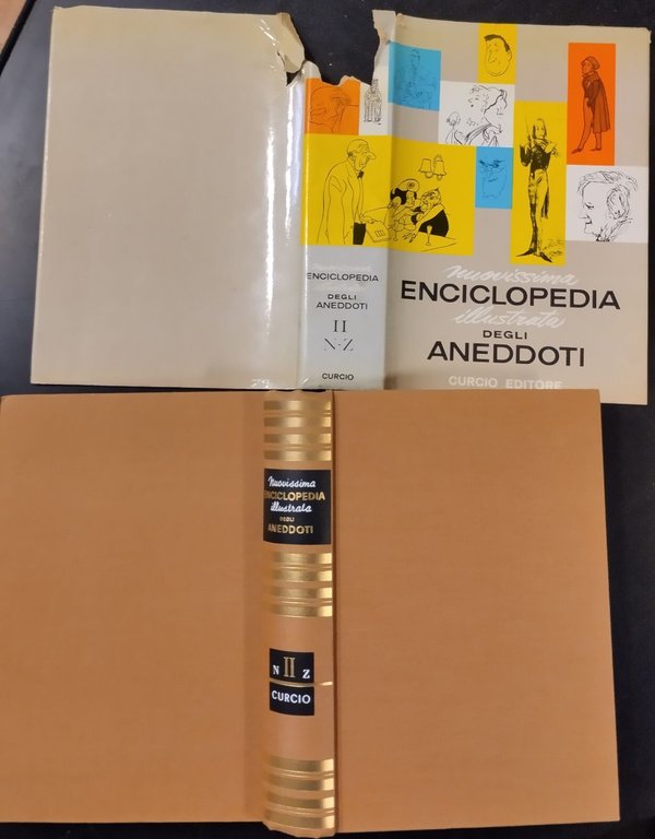 NUOVISSIMA ENCICLOPEDIA ILLUSTRATA DEGLI ANEDDOTI 2 Volumi 1963 Curcio Libro