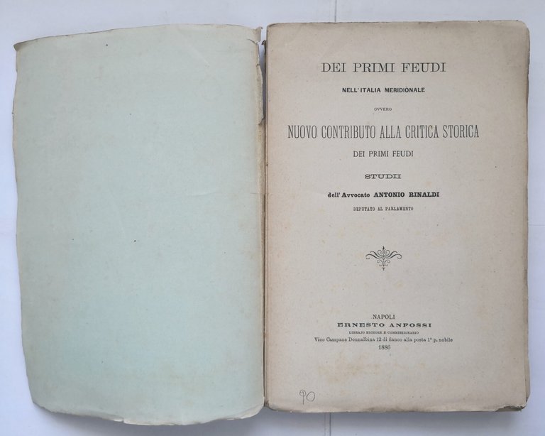 NUOVO CONTRIBUTO ALLA CRITICA STORICA DEI PRIMI FEUDI Antonio Rinaldi …