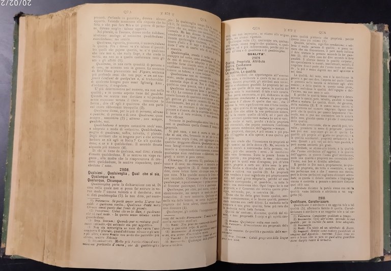 NUOVO DIZIONARIO DE' SINONIMI DELLA LINGUA ITALIANA di Tommaseo 1905 …