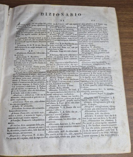 NUOVO DIZIONARIO DELLA LINGUA ITALIANA di Cardinali 1829 Libro Vocabolario …