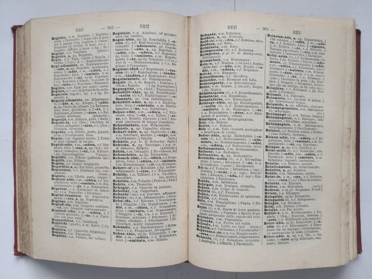 NUOVO DIZIONARIO SPAGNOLO ITALIANO di Melzi volume I 1910 Treves …