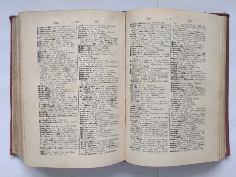 NUOVO DIZIONARIO SPAGNOLO ITALIANO di Melzi volume I 1910 Treves …