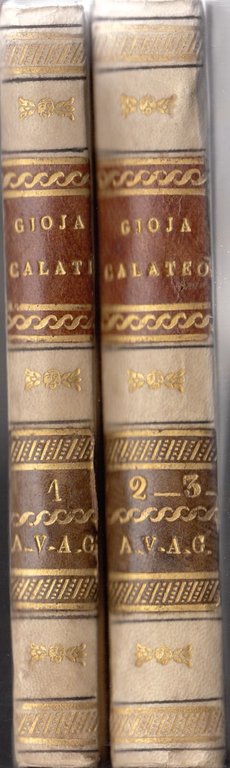 NUOVO GALATEO di Melchiorre Gioja 3 volumi completo 1833 libro …