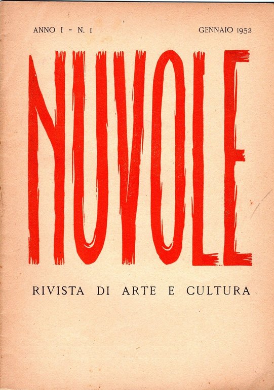 NUVOLE rivista di arte e cultura Anno I numeri 1 …