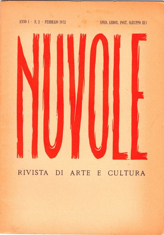 NUVOLE rivista di arte e cultura Anno I numeri 1 …