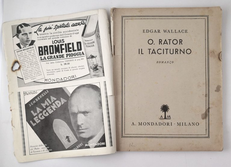 O RATOR IL TACITURNO di Edgar Wallace 1940 Mondadori libro …