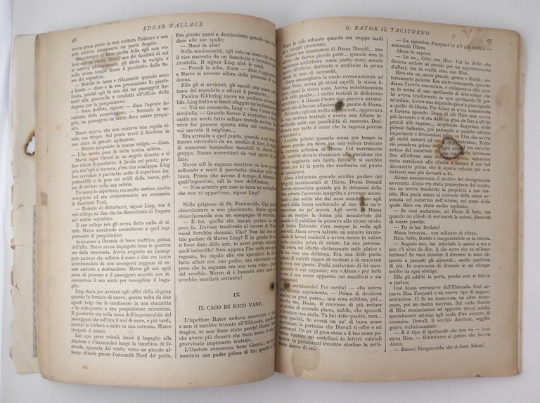 O RATOR IL TACITURNO di Edgar Wallace 1940 Mondadori libro …