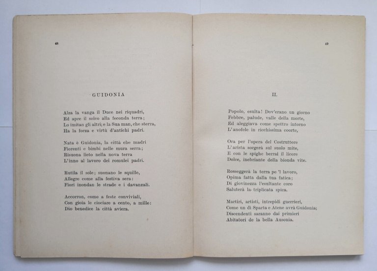 ODI ITALICHE di Giovanni Guagnano 1938 Casini Libro poesia storia …