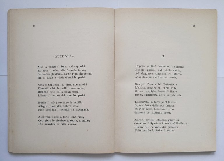 ODI ITALICHE di Giovanni Guagnano 1938 Casini Libro poesia storia …