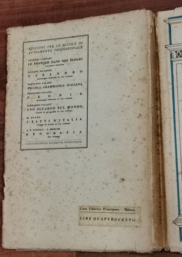 OLEANDRO volume I di Luciano Nicastro 1947 Principato Prose e …
